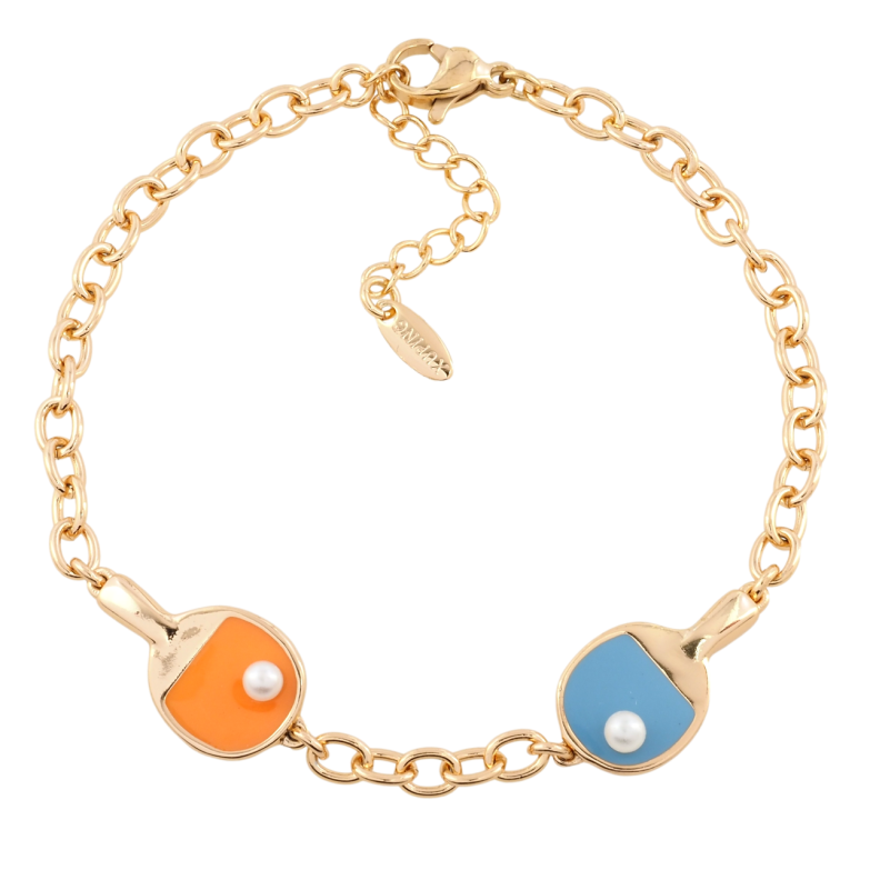 Браслет Xuping Позолота 18K Теннисные ракетки размер с доп.цепочкой 17.5-20.5см х 4мм фото №1