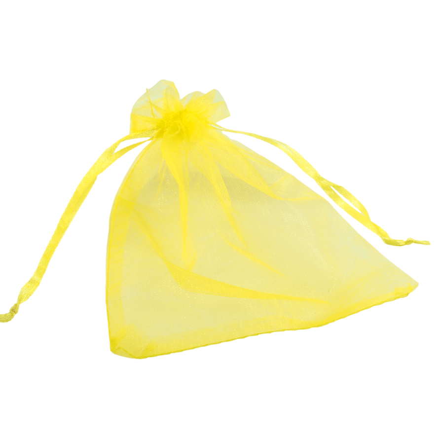 Мішечок подарунковий з органзи Жовтий розмір 12х17см ціна за 1 шт. фото №1