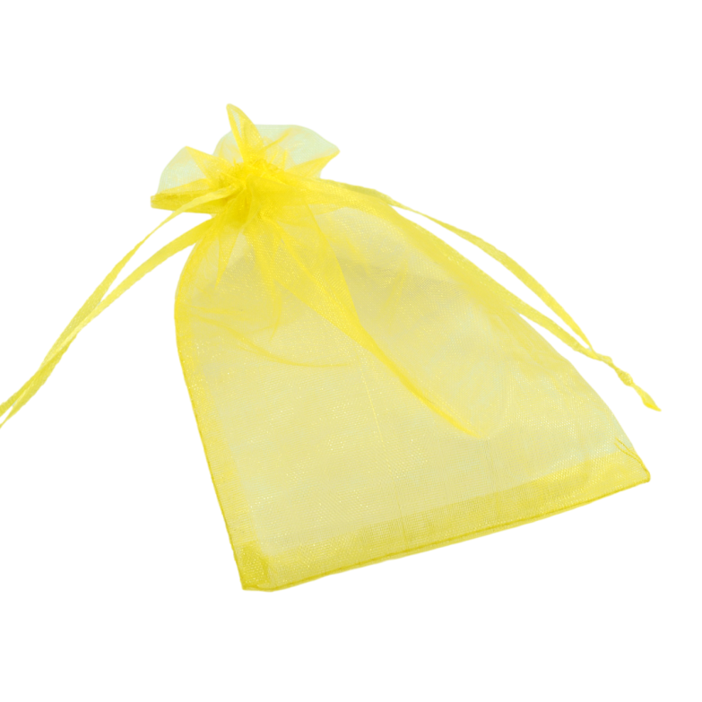 Мішечок подарунковий з органзи Жовтий розмір 10х15см ціна за 1 шт. фото №1