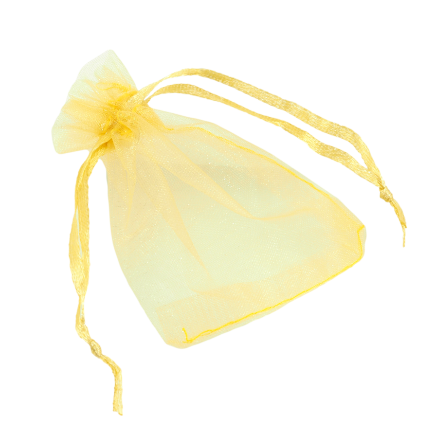 Мешочек подарочный из органзы Желтый размер 7х9см цена за 1 шт. фото №1