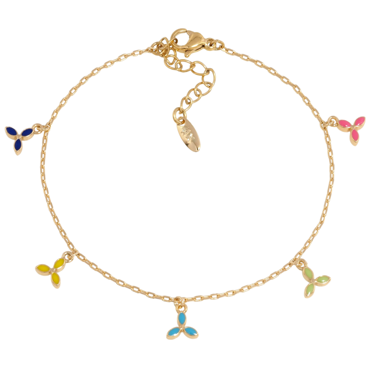 Браслет Xuping Позолота 18K Цепочка с подвесками цветочки размер с доп.цепочкой 17-20.5см х 1мм фото №14 Браслет Xuping Позолота 18K Цепочка с подвесками цветочки размер с доп.цепочкой 17-20.5см х 1мм фото №14