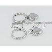 Сережки Xuping TTM Stainless Steel колір Родій підвіски на колечках Сердечки 2 в 1 фото №2
