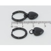 Сережки Xuping колір Black підвіски на колечках Сердечки 2 в 1 фото №3