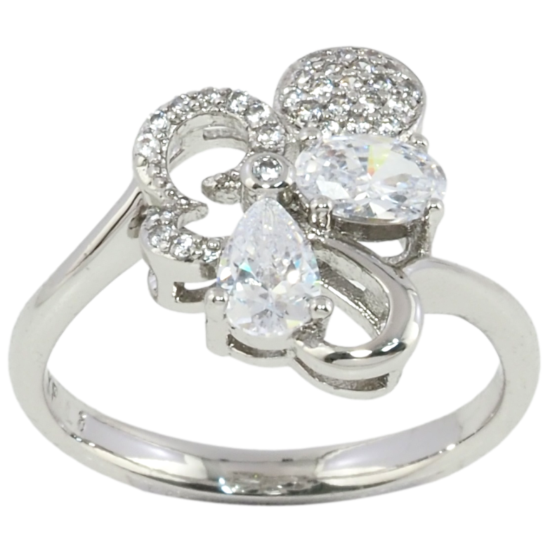 Кольцо Xuping Родий Декоративный узор с цирконием фото №1 Кольцо Xuping Родий Декоративный узор с цирконием фото №1