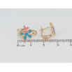 Серьги Xuping Позолота 18K английский замок Цветочки с цветной эмалью и цирконием фото №2 Серьги Xuping Позолота 18K английский замок Цветочки с цветной эмалью и цирконием фото №2