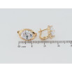 Серьги Xuping Позолота 18K английский замок Фианиты фото №2 Серьги Xuping Позолота 18K английский замок Фианиты фото №2