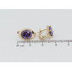 Серьги Xuping Позолота 18K английский замок Сиреневые фианиты фото №2 Серьги Xuping Позолота 18K английский замок Сиреневые фианиты фото №2