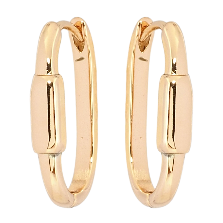 Серьги Xuping Позолота 18K колечки Овальные фото №1