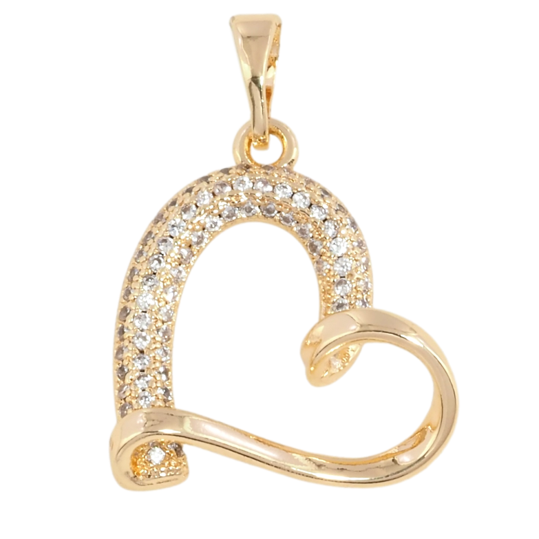 Кулон Xuping M&L Колір 18К Сердечко з цирконієм для ланцюжка до 5мм фото №1