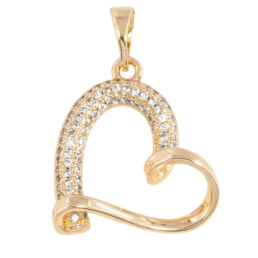 Кулон Xuping M&L Колір 18К Сердечко з цирконієм для ланцюжка до 5мм фото №1