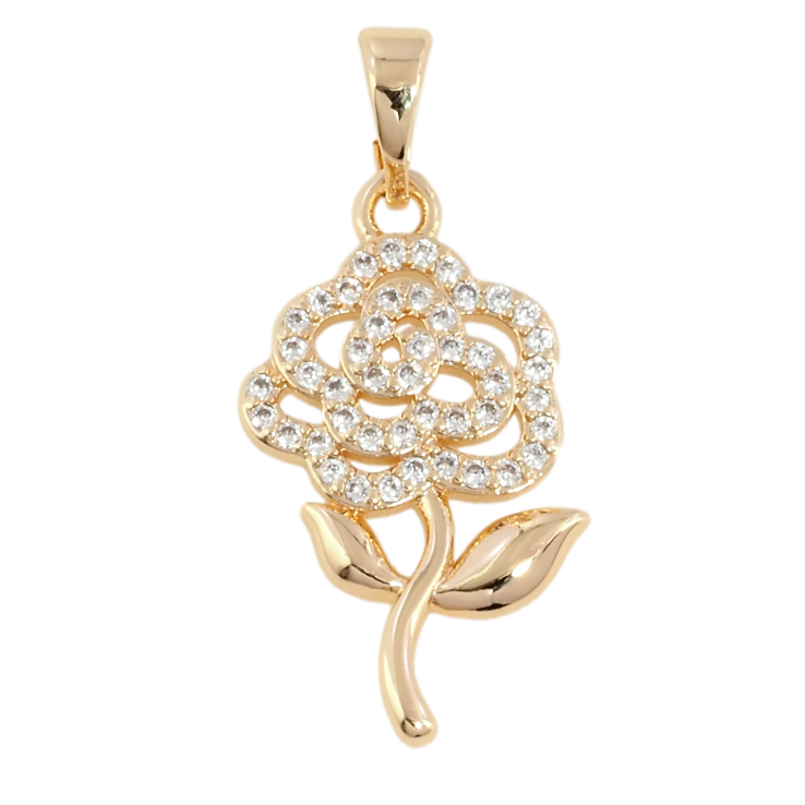 Кулон Xuping M&L Колір 18К Квіточка з цирконієм для ланцюжка до 5мм фото №10