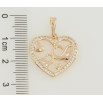 Кулон Xuping M&L Колір 18К Слоники в сердечку для ланцюжка до 6мм фото №2
