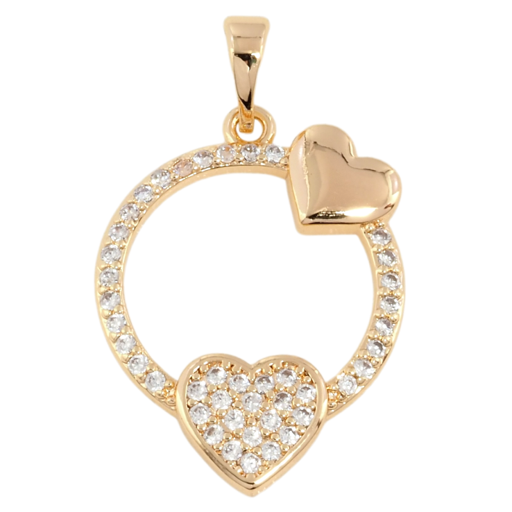 Кулон Xuping M&L Колір 18К Колечко з сердечками для ланцюжка до 5мм фото №18