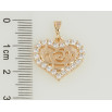 Кулон Xuping M&L Колір 18К Сердечко з візерунком квітка для ланцюжка до 5мм фото №2