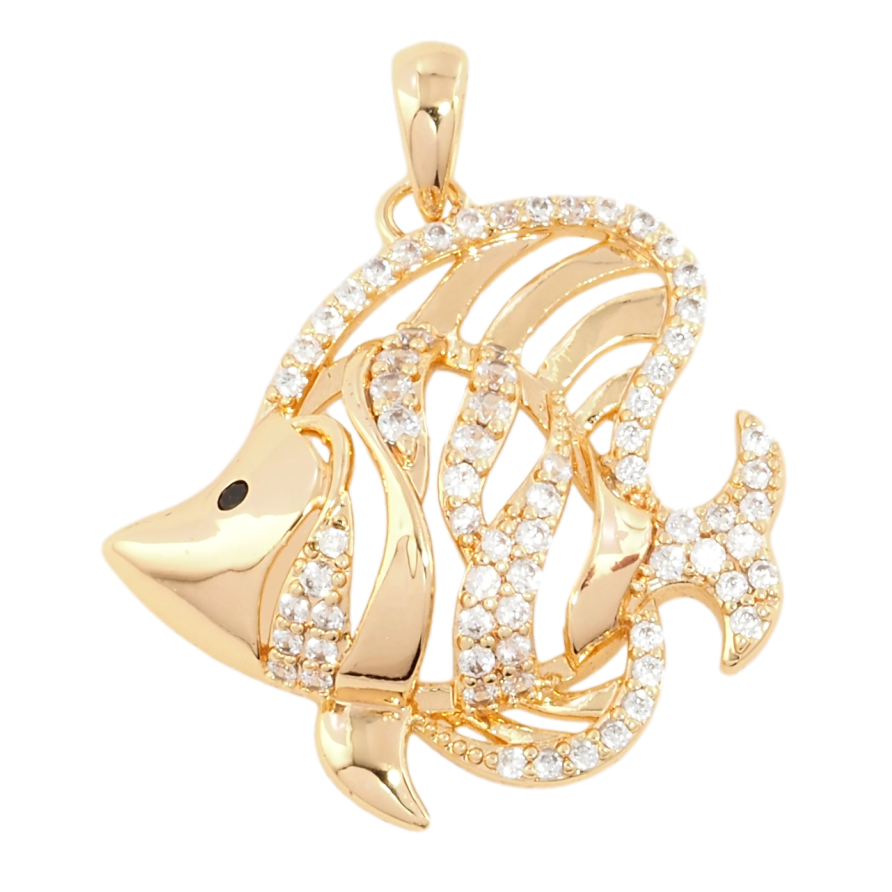 Кулон Xuping M&L Колір 18К Рибка з цирконієм для ланцюжка до 3 мм фото №1