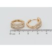 Сережки Xuping Позолота 18K колечка Інкрустація цирконієм фото №2 Сережки Xuping Позолота 18K колечка Інкрустація цирконієм фото №2