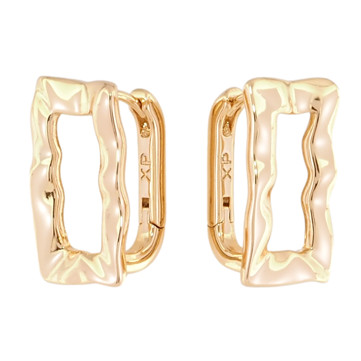 Серьги Xuping Позолота 18K колечки Фигурные прямоугольники фото №9