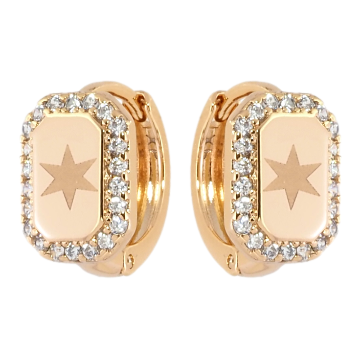 Сережки Xuping Позолота 18K колечка Зірковий візерунок в обрамленні цирконію фото №23 Сережки Xuping Позолота 18K колечка Зірковий візерунок в обрамленні цирконію фото №23