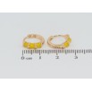 Сережки Xuping Позолота 18K колечка Візерунок з жовтою емаллю фото №2 Сережки Xuping Позолота 18K колечка Візерунок з жовтою емаллю фото №2