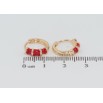 Сережки Xuping Позолота 18K колечка Візерунок з червоною емаллю фото №2