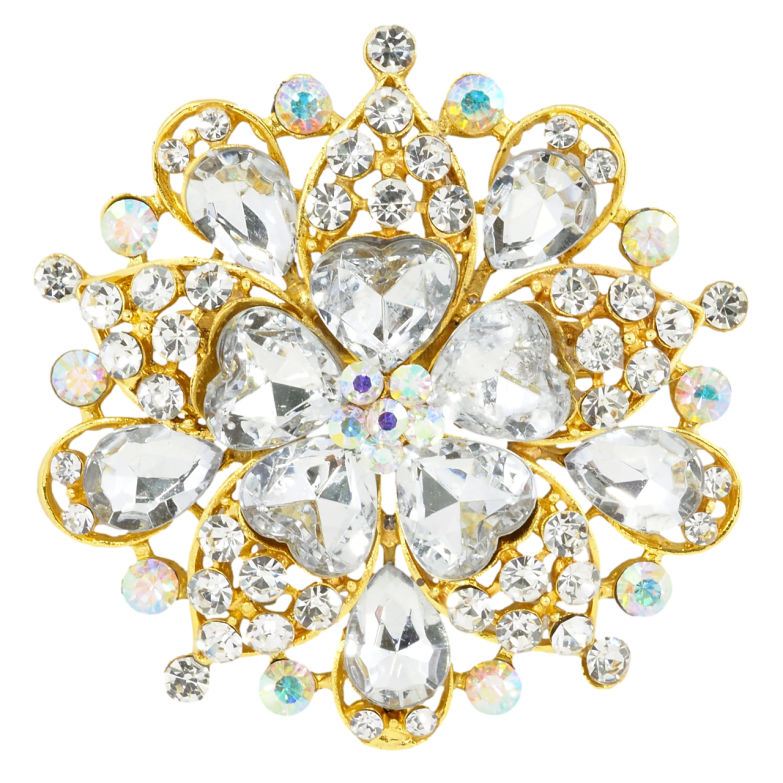 Брошь Цветок из страз фото №1