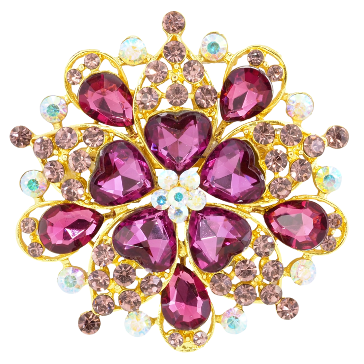 Брошка Квітка з бордових страз фото №24 Брошка Квітка з бордових страз фото №24