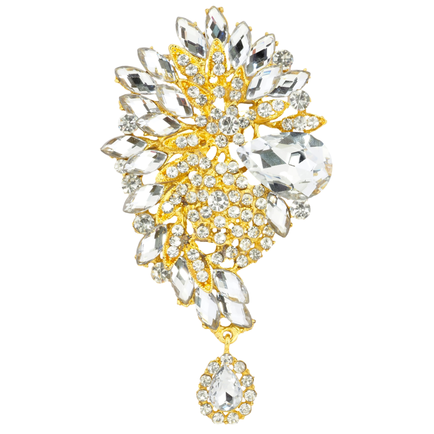 Брошка Велика композиція зі стразами фото №1 Брошка Велика композиція зі стразами фото №1