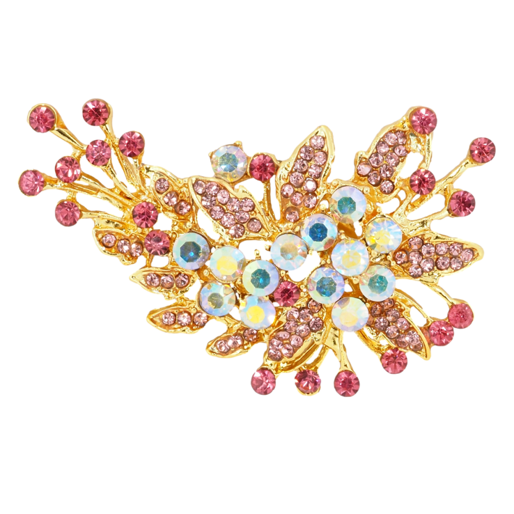 Брошка Композиція з рожевими стразами фото №20 Брошка Композиція з рожевими стразами фото №20