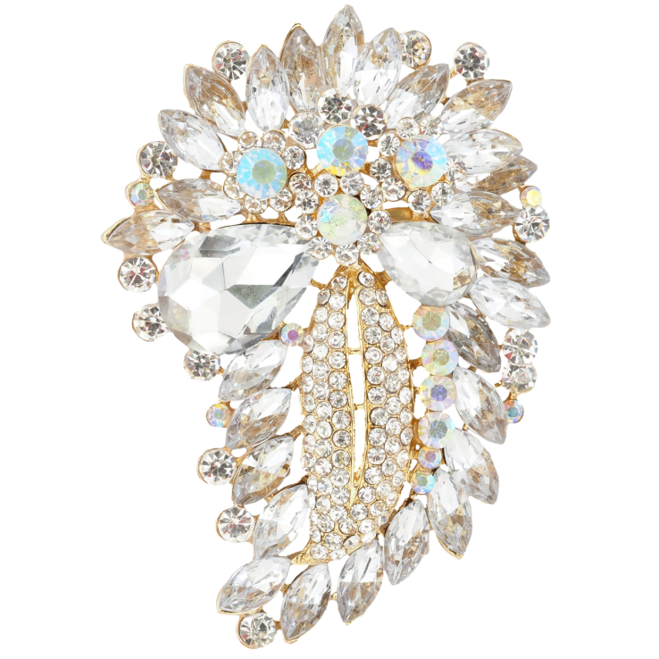 Брошка Велика композиція зі стразами фото №12 Брошка Велика композиція зі стразами фото №12