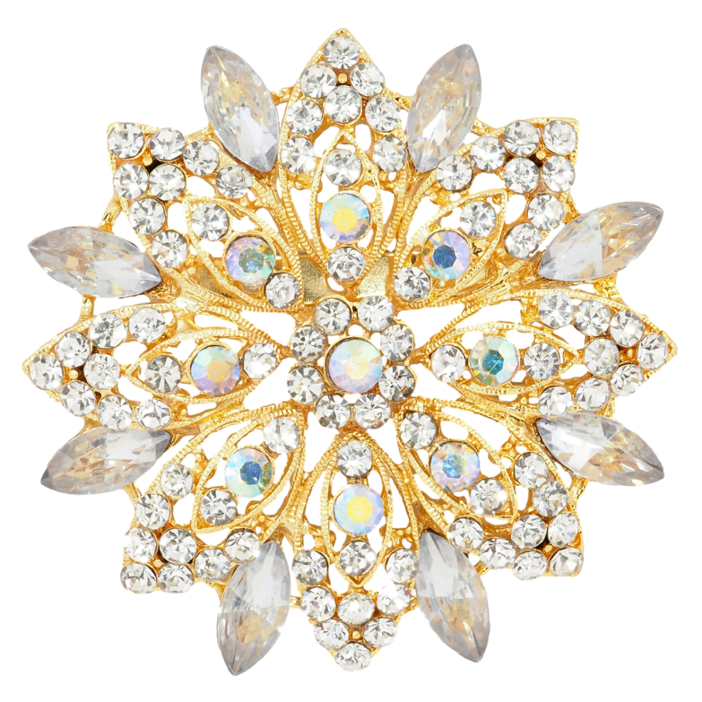 Брошь Цветок со стразами фото №2 Брошь Цветок со стразами фото №2