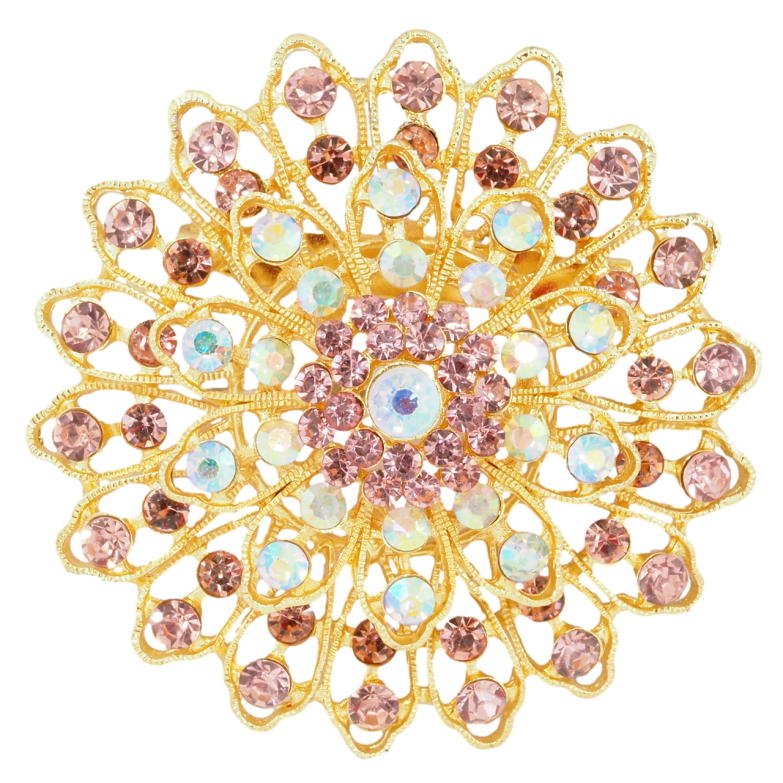 Брошь Цветок с розовыми стразами РЖАВАЯ ИГЛА! фото №1 Брошь Цветок с розовыми стразами РЖАВАЯ ИГЛА! фото №1