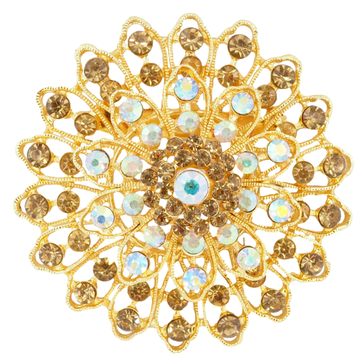 Брошка Квітка з золотистими стразами ІРЖАВА ГОЛКА! фото №14 Брошка Квітка з золотистими стразами ІРЖАВА ГОЛКА! фото №14