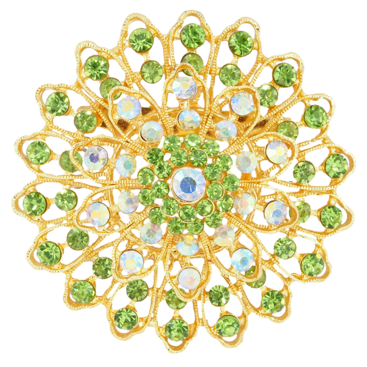 Брошка Квітка з зеленими стразами ІРЖАВА ГОЛКА! фото №11 Брошка Квітка з зеленими стразами ІРЖАВА ГОЛКА! фото №11