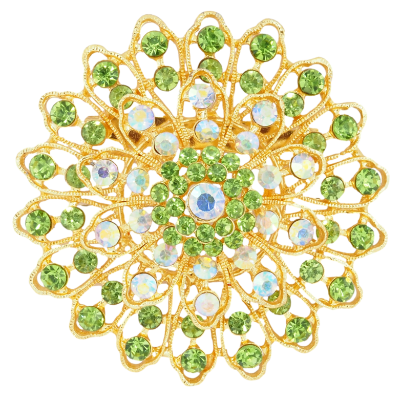 Брошь Цветок с зелеными стразами РЖАВАЯ ИГЛА! фото №2 Брошь Цветок с зелеными стразами РЖАВАЯ ИГЛА! фото №2