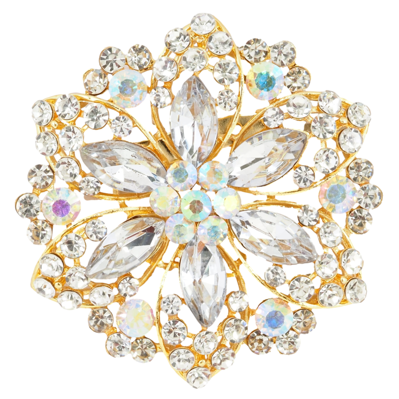 Брошь Цветок со стразами фото №1 Брошь Цветок со стразами фото №1