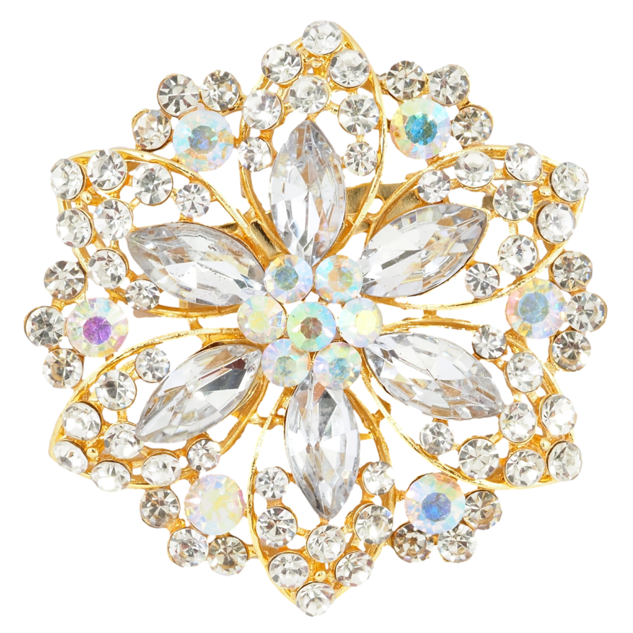 Брошь Цветок со стразами фото №1 Брошь Цветок со стразами фото №1