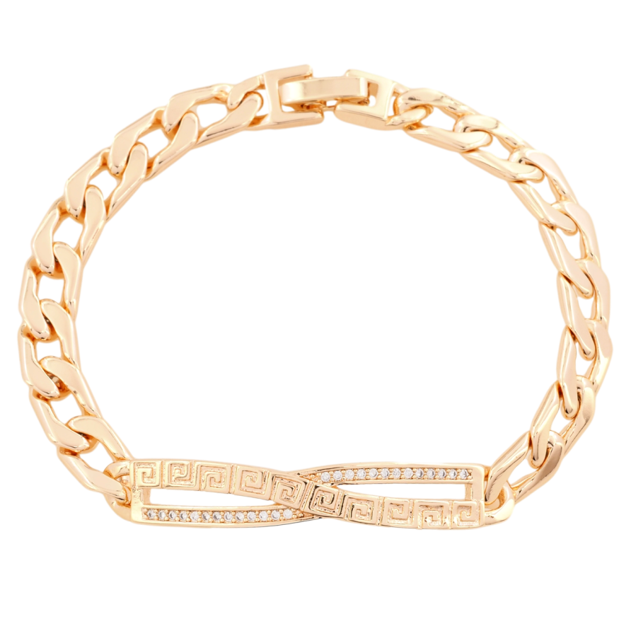 Браслет Xuping M&L Цвет 18К Цепочка с декоративной вставкой длина 18.5см х 7мм фото №1