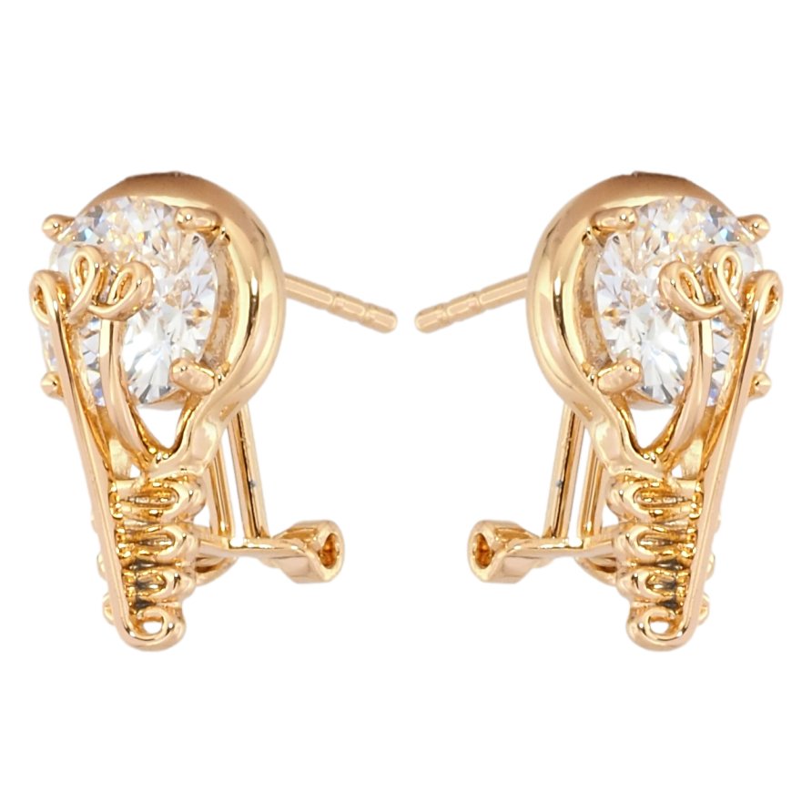 Сережки Xuping Позолота 18K італійський замок Лампочки фото №1