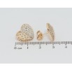Серьги Xuping Позолота 18K пусеты Сердечки с цирконием фото №2 Серьги Xuping Позолота 18K пусеты Сердечки с цирконием фото №2
