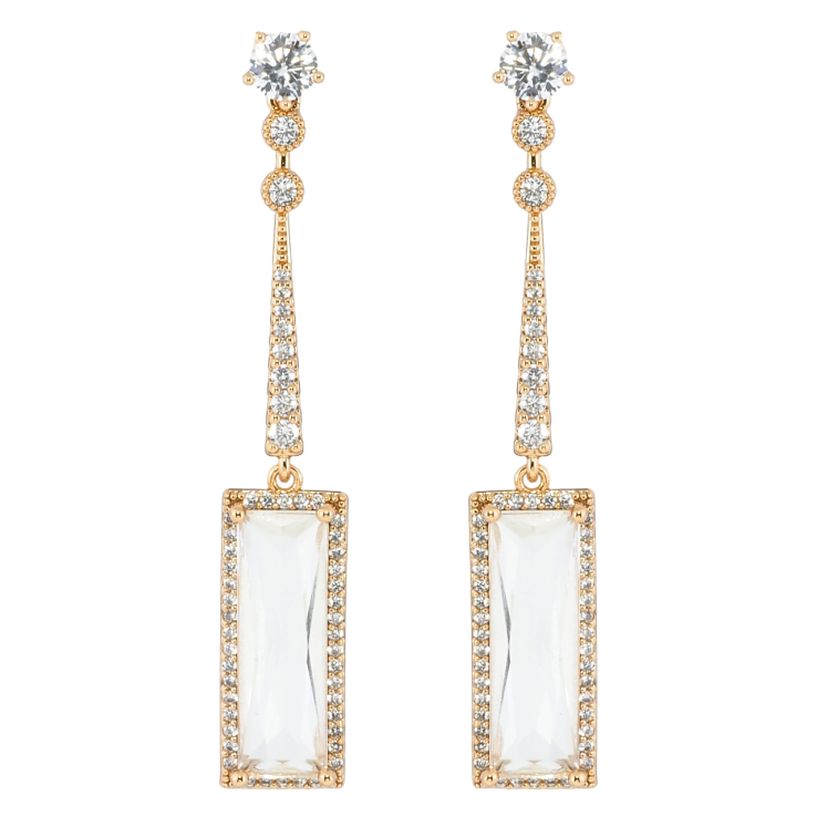 Сережки Xuping Позолота 18K пусети Підвіски з фіанітами та цирконієм фото №16