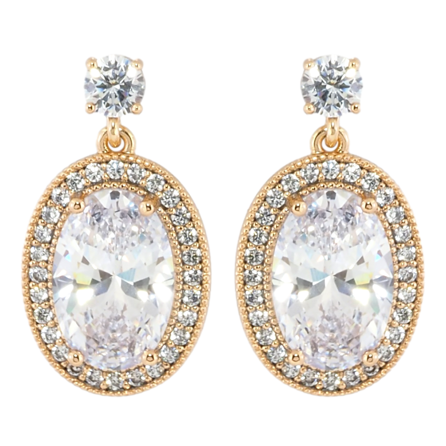 Сережки Xuping Позолота 18K пусети Підвіски фіаніти в обрамленні цирконію фото №1 Сережки Xuping Позолота 18K пусети Підвіски фіаніти в обрамленні цирконію фото №1