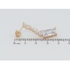 Сережки Xuping Позолота 18K пусети Кришталевий блиск фото №2