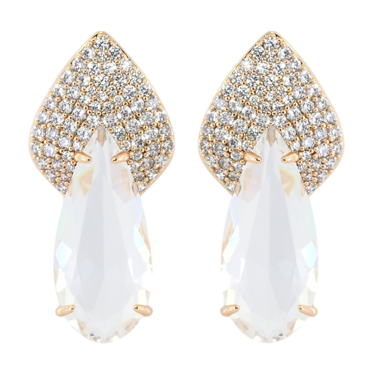 Сережки Xuping Позолота 18K пусети Візерунок з інкрустацією цирконієм і фіанітом фото №20