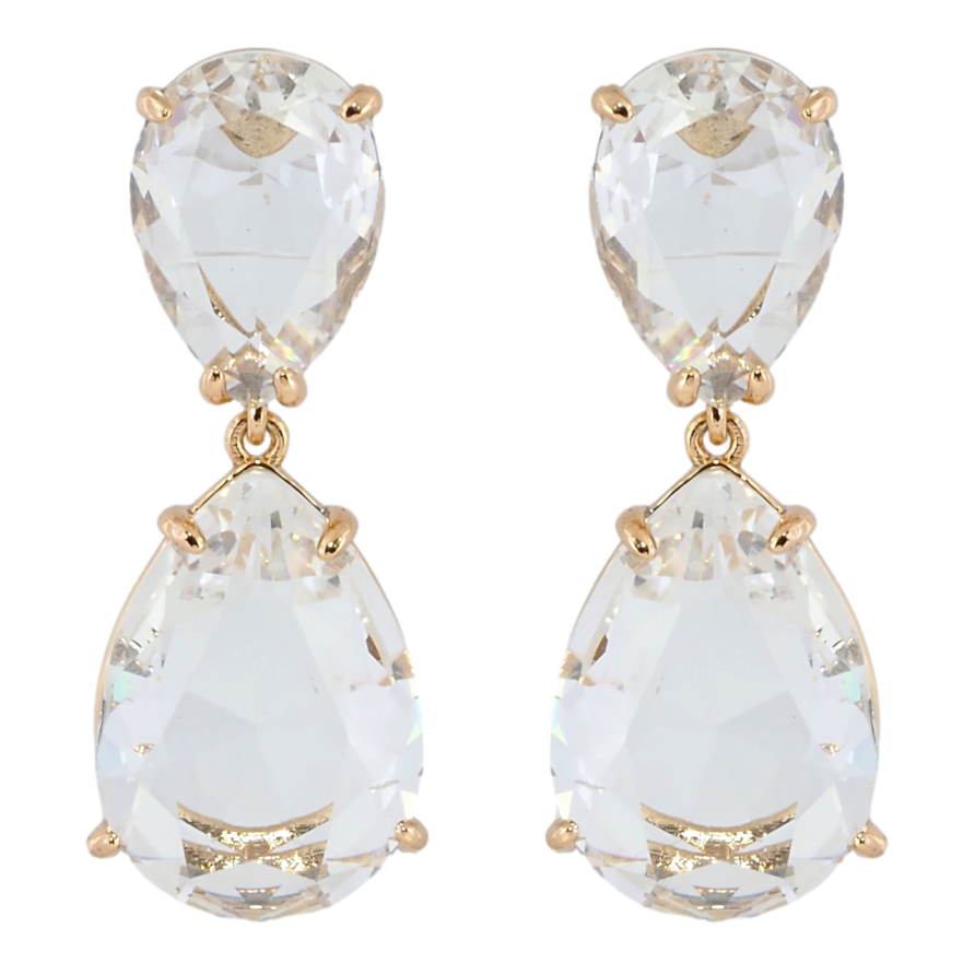 Сережки Xuping Позолота 18K пусети Два фіаніти фото №1 Сережки Xuping Позолота 18K пусети Два фіаніти фото №1