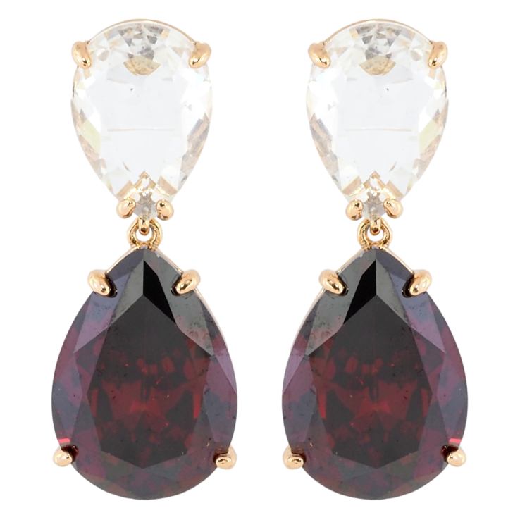 Сережки Xuping Позолота 18K пусети Два фіаніти фото №14