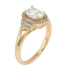 Кольцо Xuping Позолота 18K Фианит в обрамлении циркония фото №2