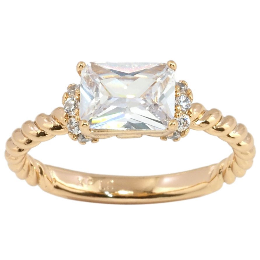 Каблучка Xuping Позолота 18K Фіаніт з цирконієм фото №1