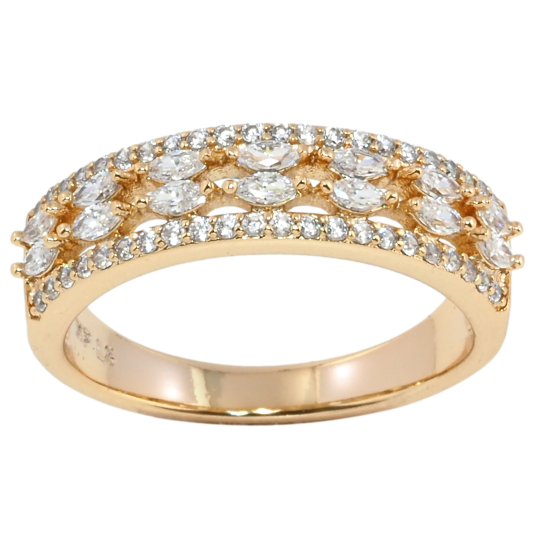 Кольцо Xuping Позолота 18K Инкрустация цирконием фото №1