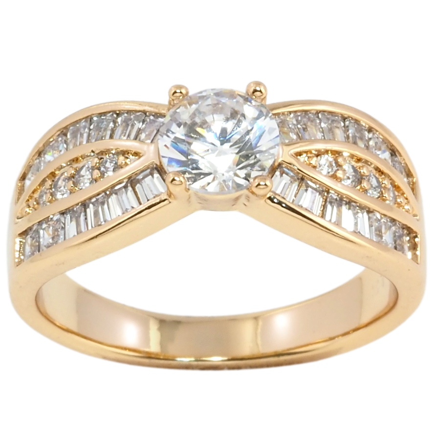 Кольцо Xuping Позолота 18K Кристальный блеск фото №1