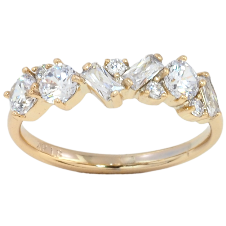 Каблучка Xuping Позолота 18K Доріжка цирконію фото №6 Каблучка Xuping Позолота 18K Доріжка цирконію фото №6